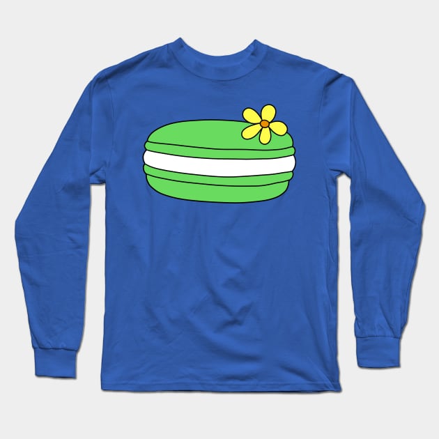 Green Flower Macaroon Long Sleeve T-Shirt by saradaboru